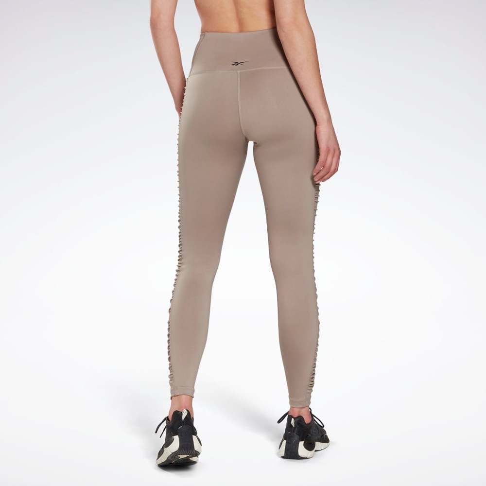 Reebok Bold High-Waisted Ruched Tights Grå | EFI932687