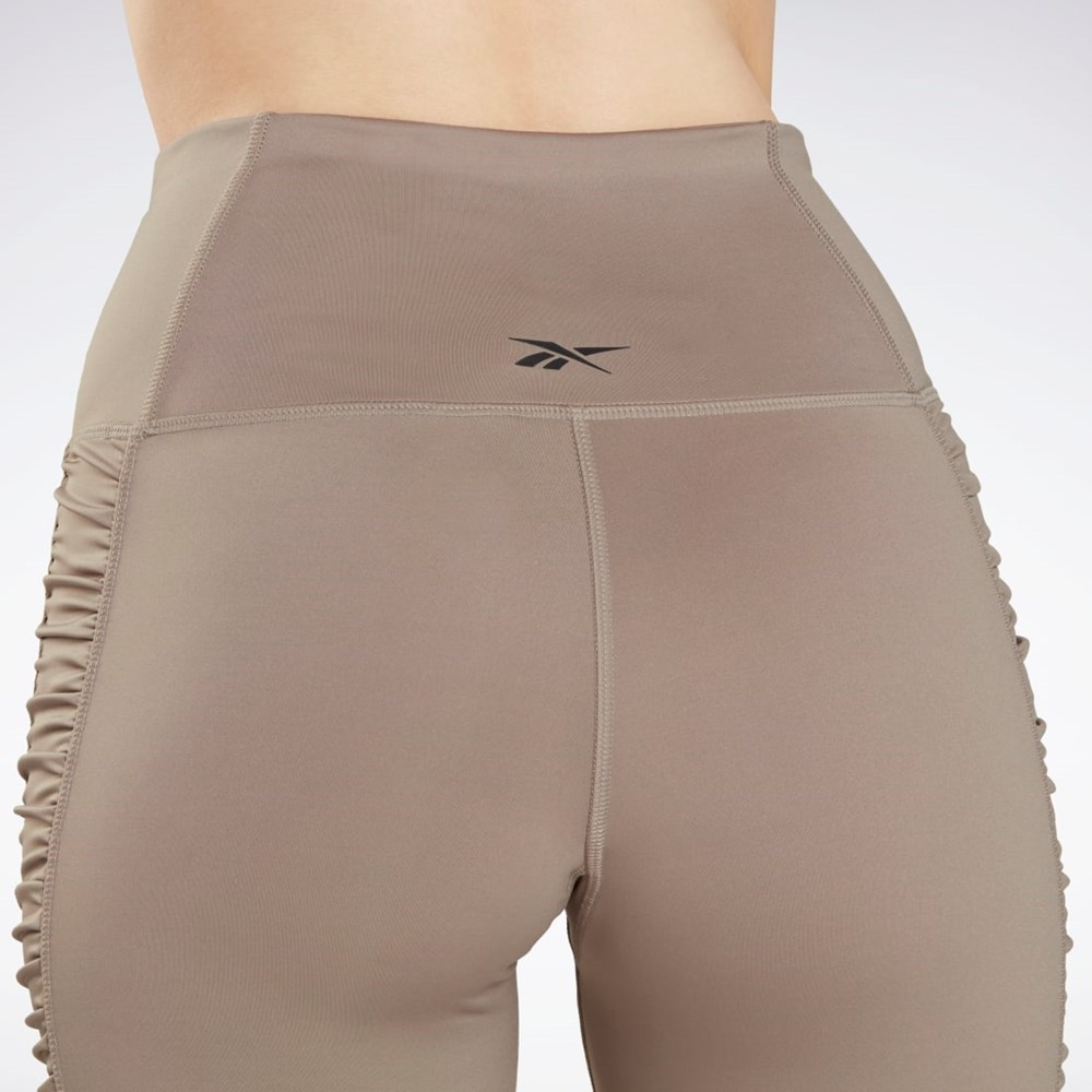 Reebok Bold High-Waisted Ruched Tights Grå | EFI932687