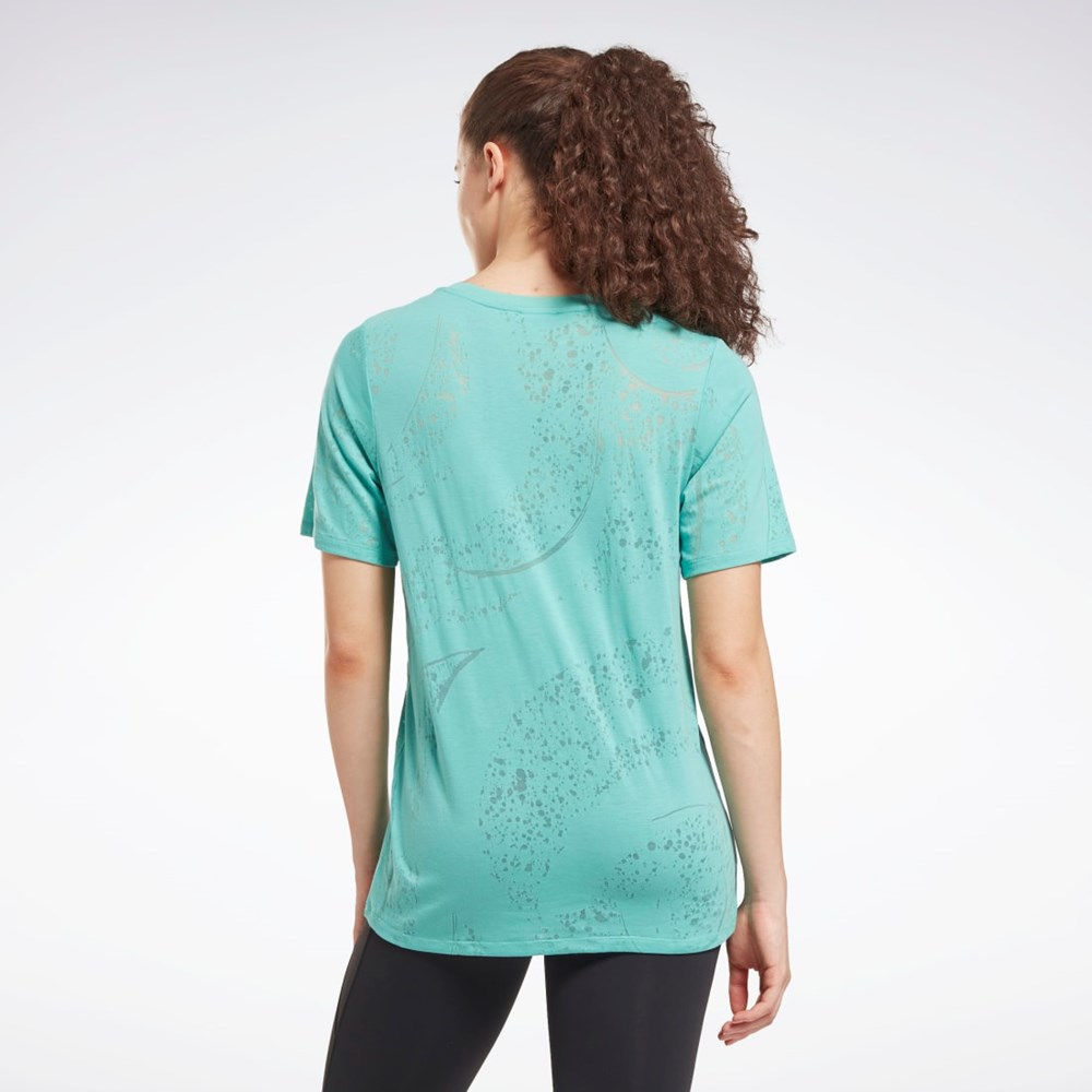 Reebok Burnout T-Shirt Semi Classic Teal | SVB947286