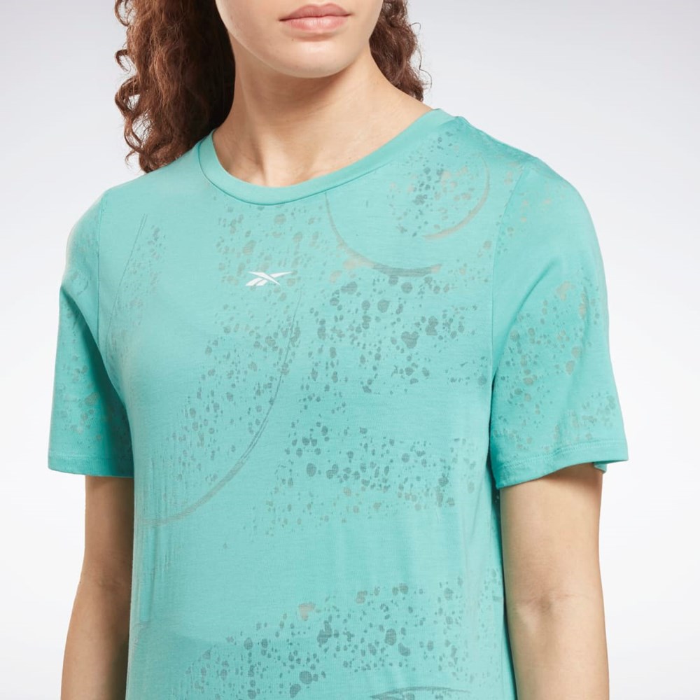 Reebok Burnout T-Shirt Semi Classic Teal | SVB947286