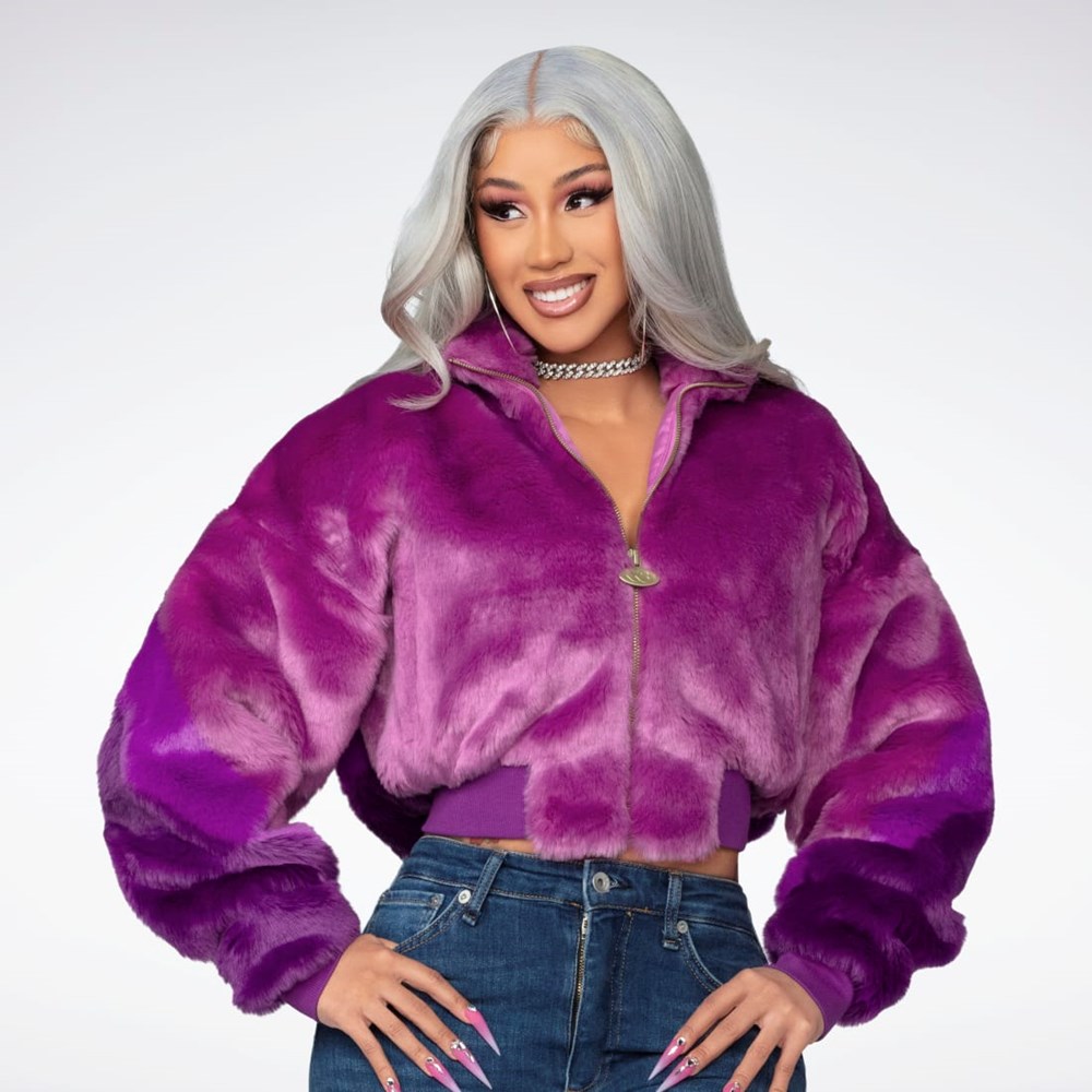 Reebok Cardi B Fur Ombre Jacket (Unisex) Ultraberry | CBF683574