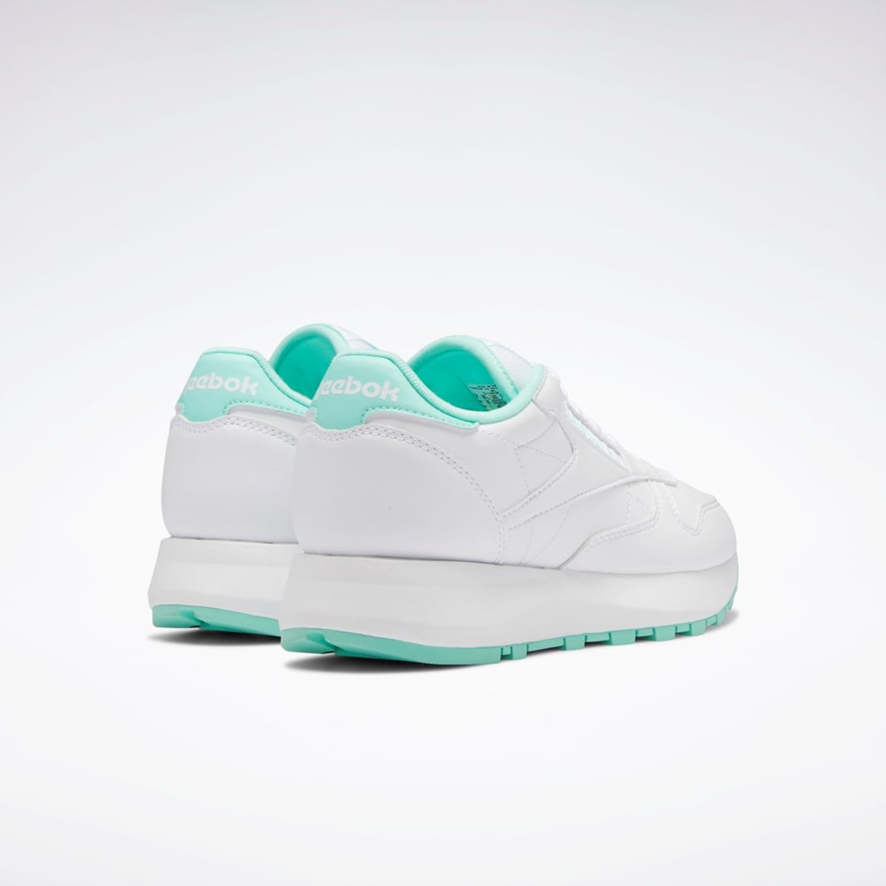 Reebok Classic Leather SP Shoes - Grade School Hvide Mintgrønne Hvide | BTM560812