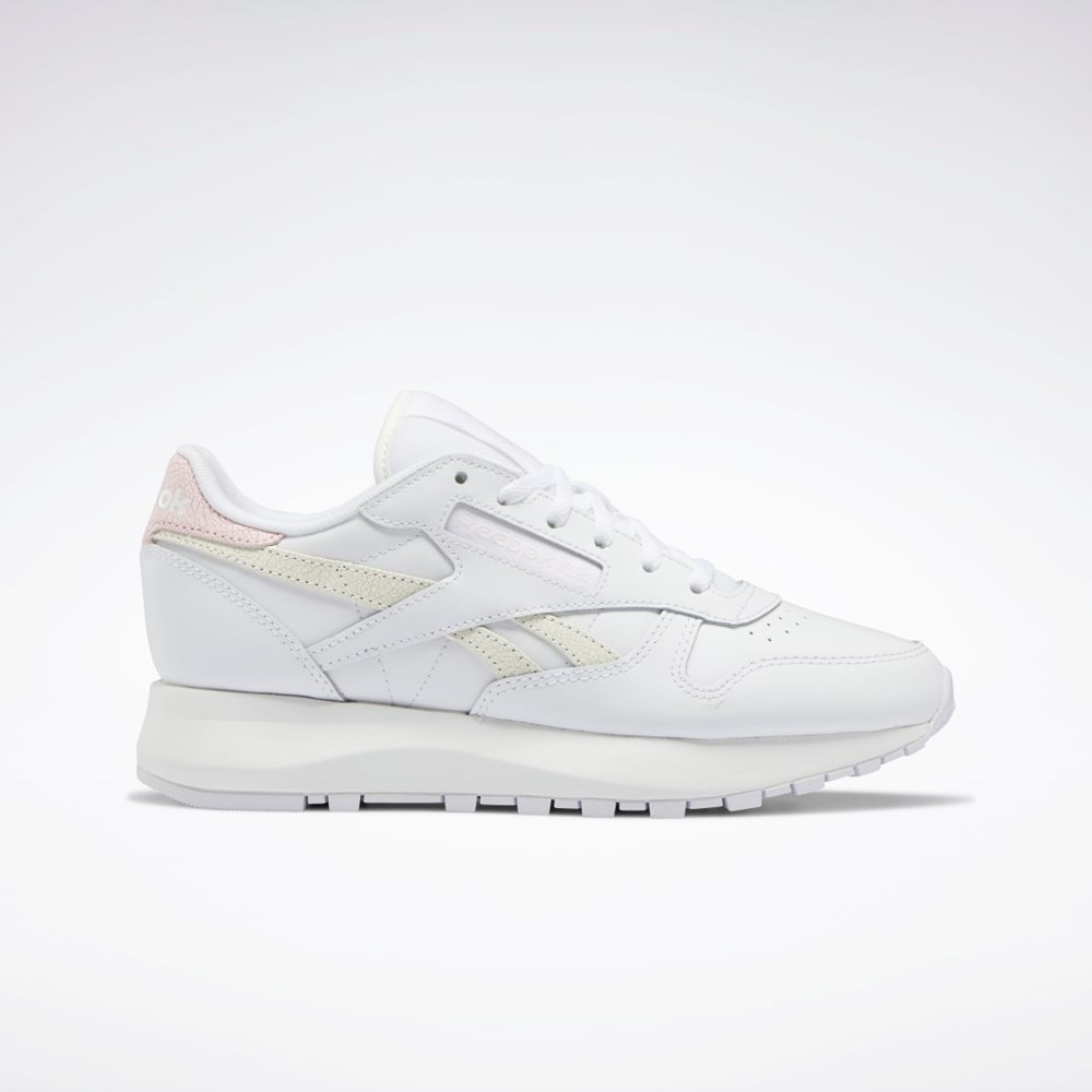 Reebok Classic Leather SP Shoes Hvide Hvide Lyserød | SNU173496