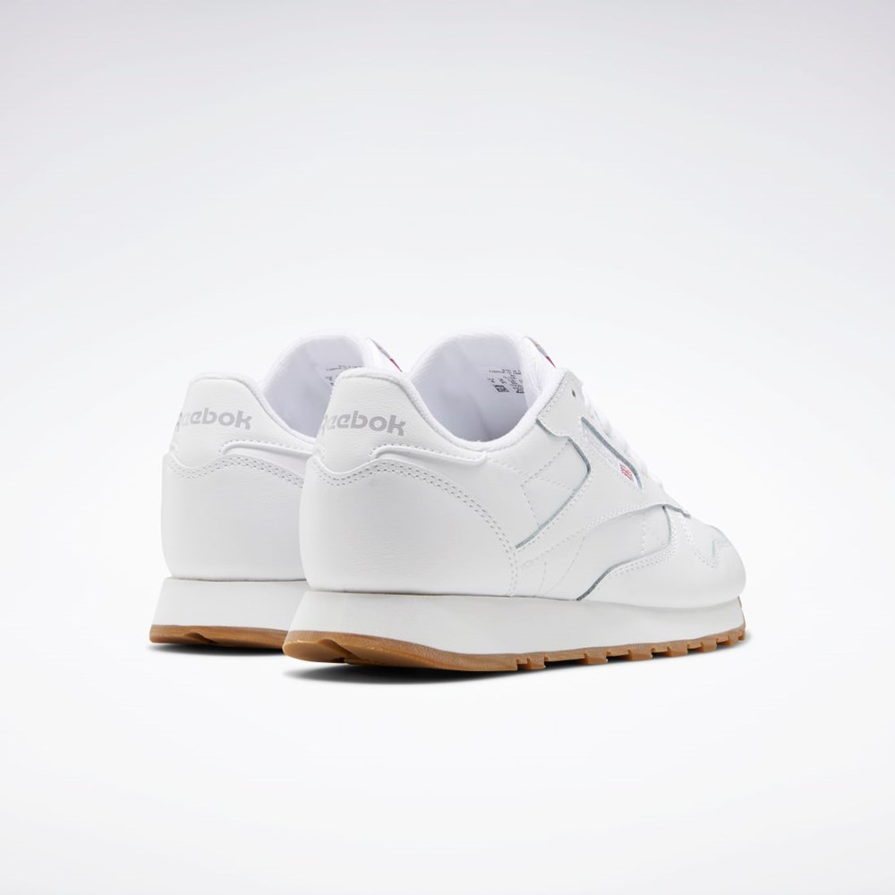 Reebok Classic Leather Shoes - Grade School Hvide Hvide | TBI438107