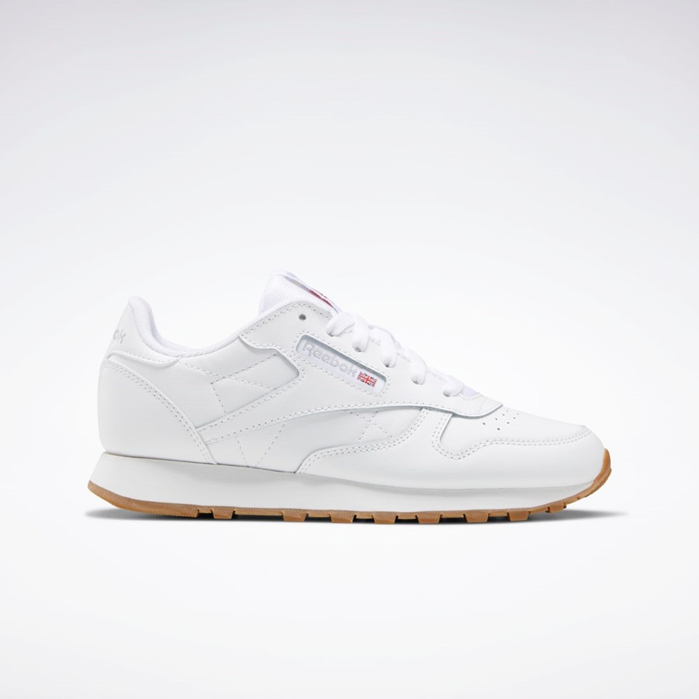 Reebok Classic Leather Shoes - Grade School Hvide Hvide | TBI438107