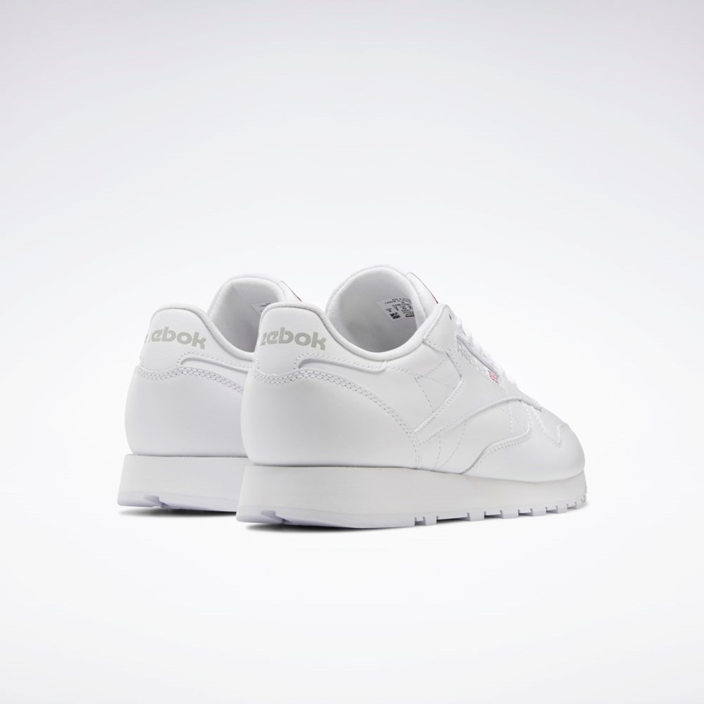 Reebok Classic Leather Shoes Hvide Hvide Grå | QLZ391750