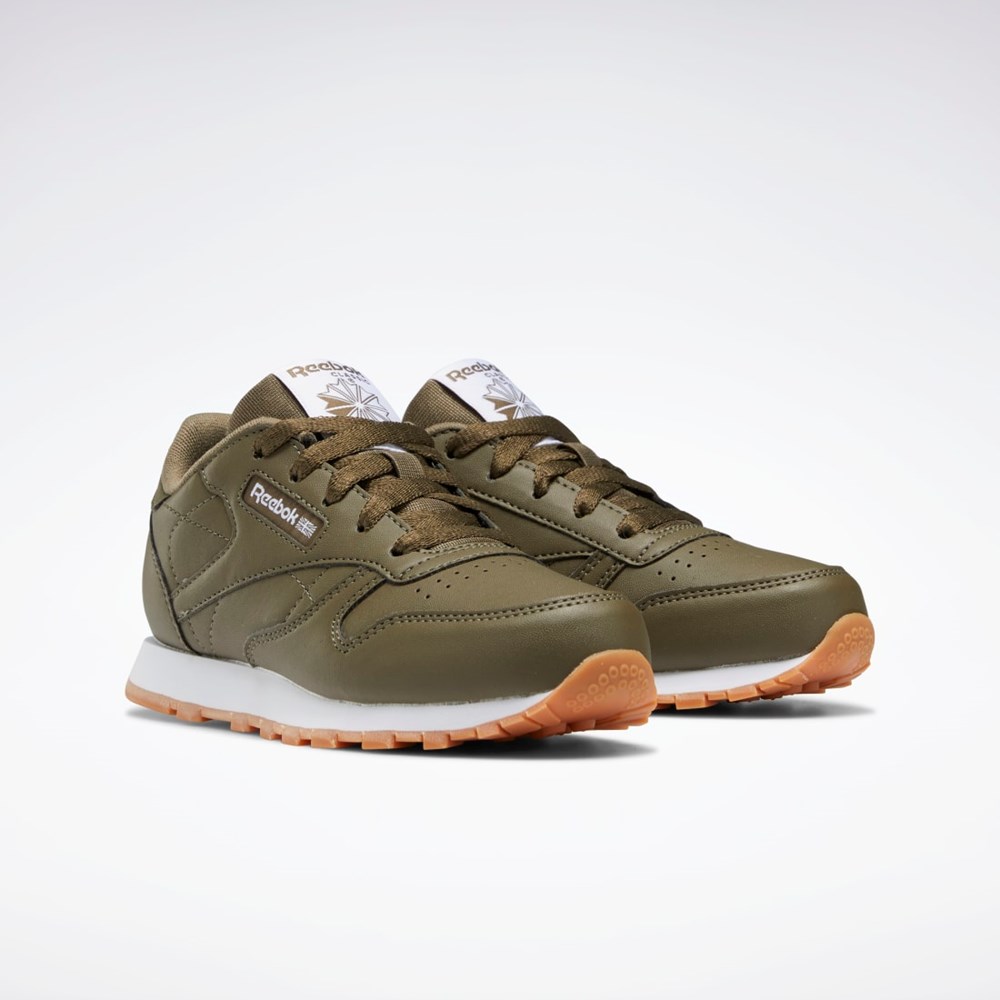 Reebok Classic Leather Shoes - Preschool Grøn Grøn Grøn | UGL935278