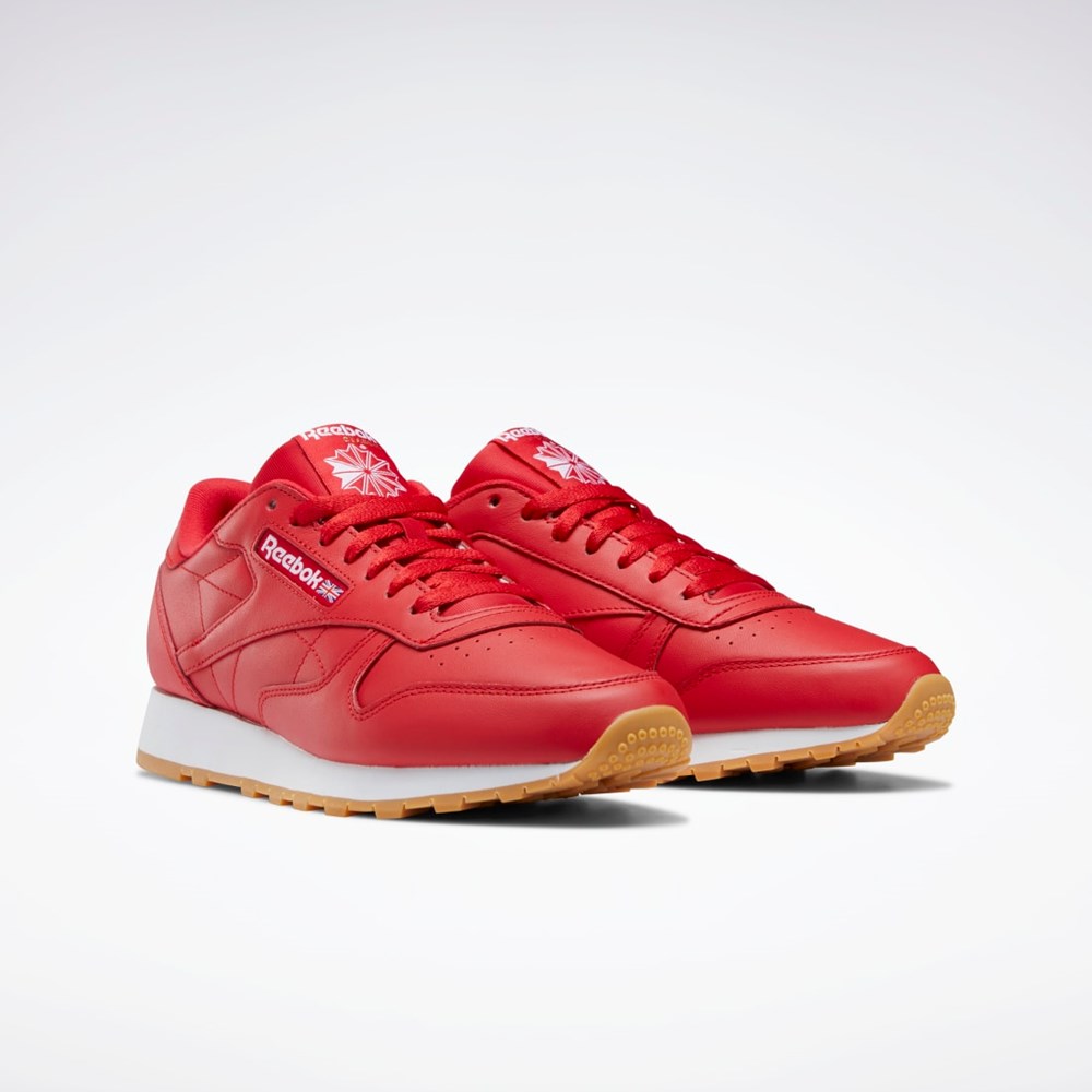 Reebok Classic Leather Shoes Rød Hvide | PUW401786