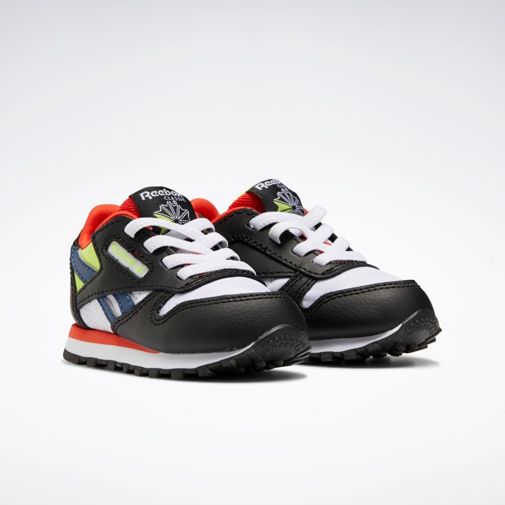 Reebok Classic Leather Shoes - Toddler Sort Hvide Rød | TNL497086