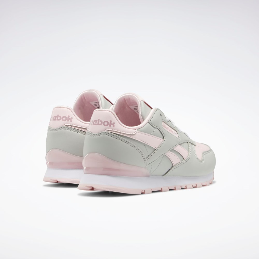 Reebok Classic Leather Step 'n' Flash Shoes - Preschool Grå Grå Lyserød | WVY617895