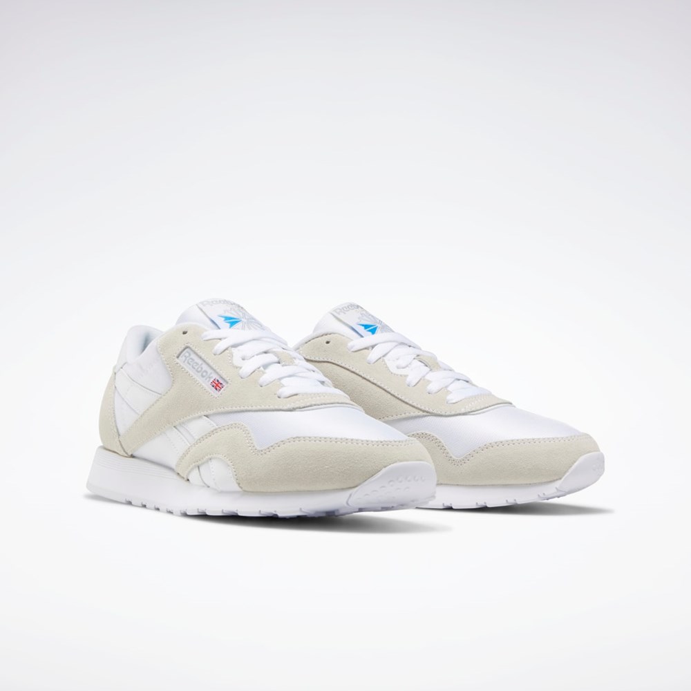 Reebok Classic Nylon Shoes Hvide Hvide Lysegrå | CKY618203