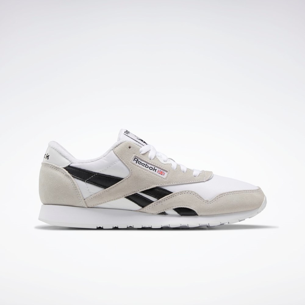 Reebok Classic Nylon Shoes Hvide Hvide Sort | RZL657432