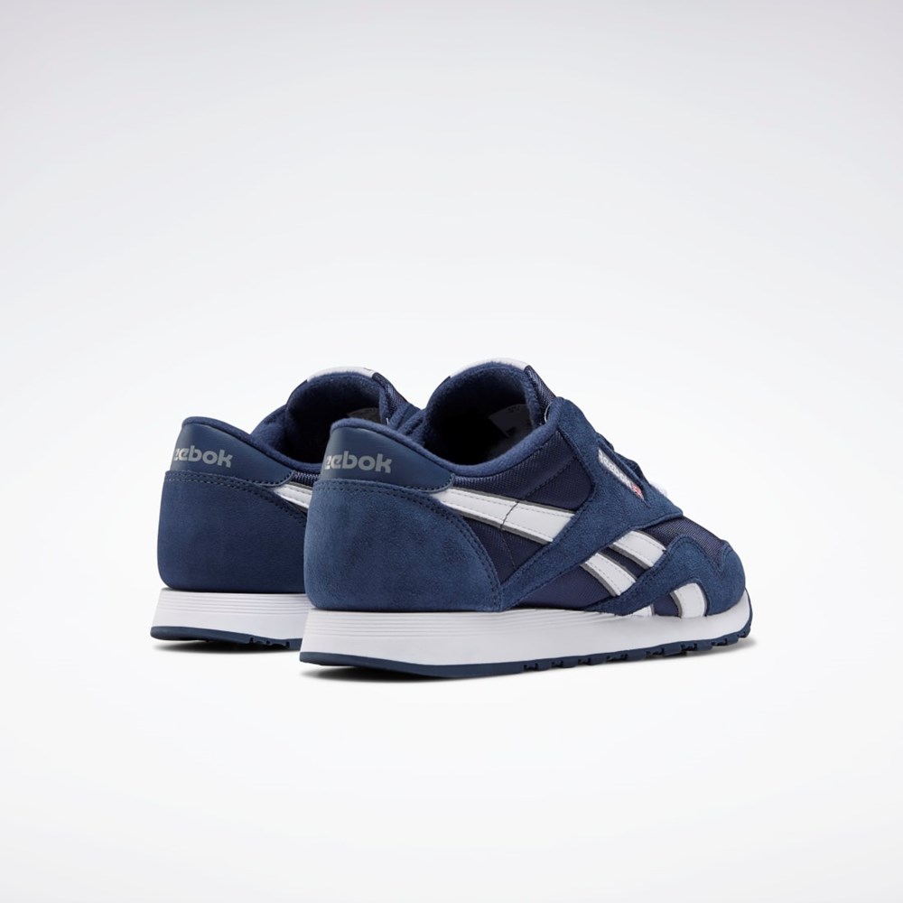 Reebok Classic Nylon Shoes Mørkeblå Mørkeblå Platin | CKQ079518