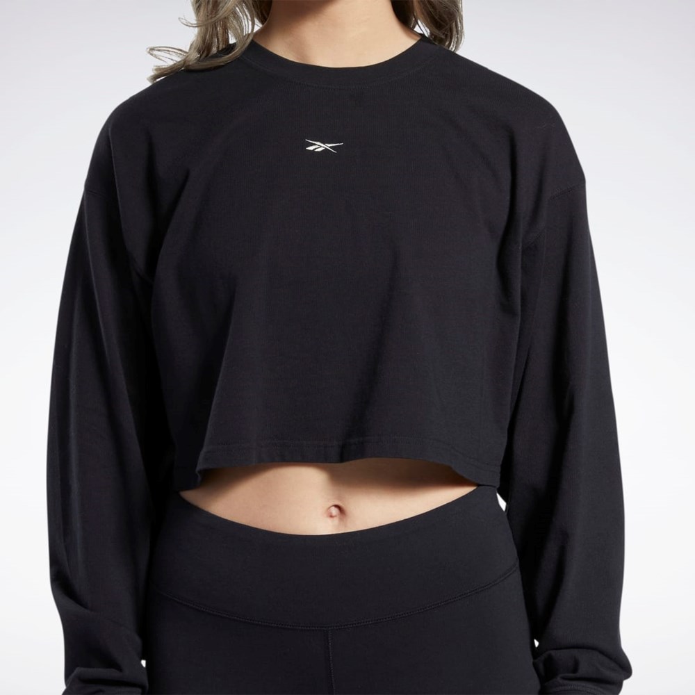 Reebok Classics Bomulds Long Sleeve T-Shirt Sort | RJN582704