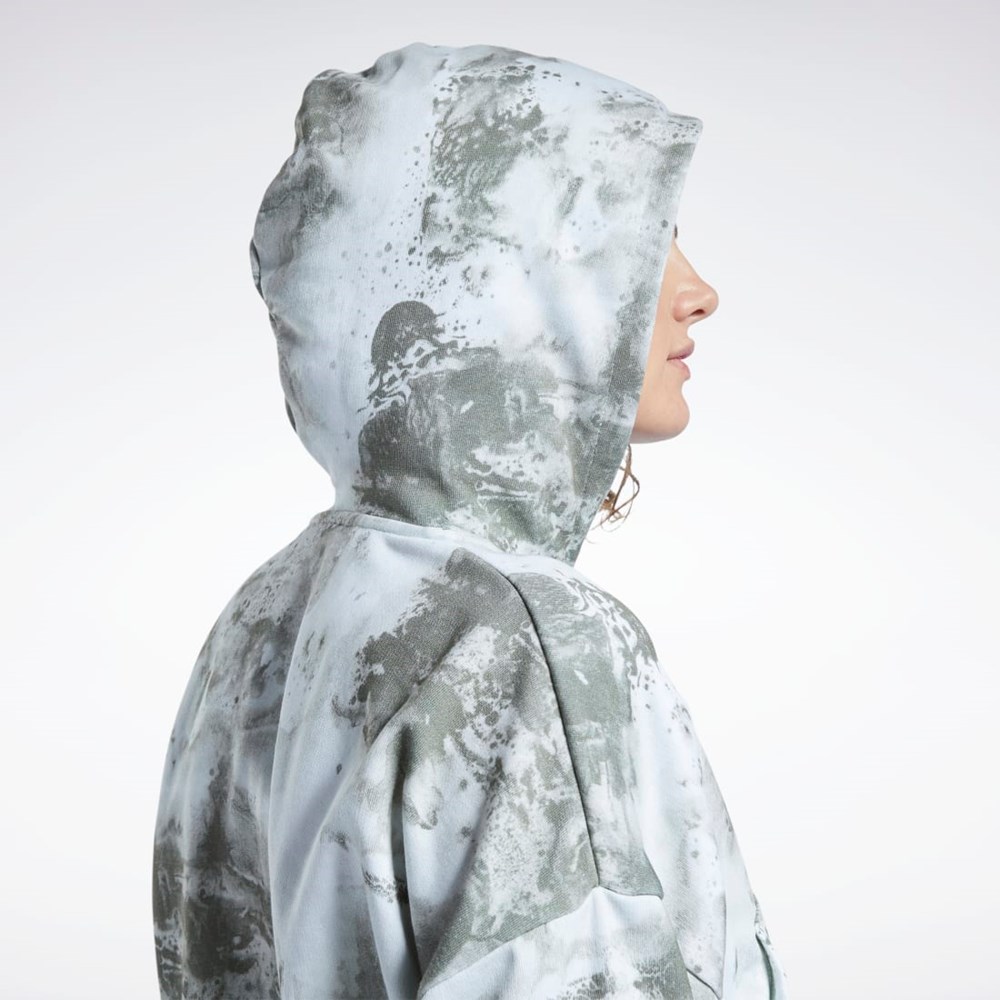 Reebok Classics Cloud Splatter-Print Zip-Up Sweatshirt Lyse | DWN480125