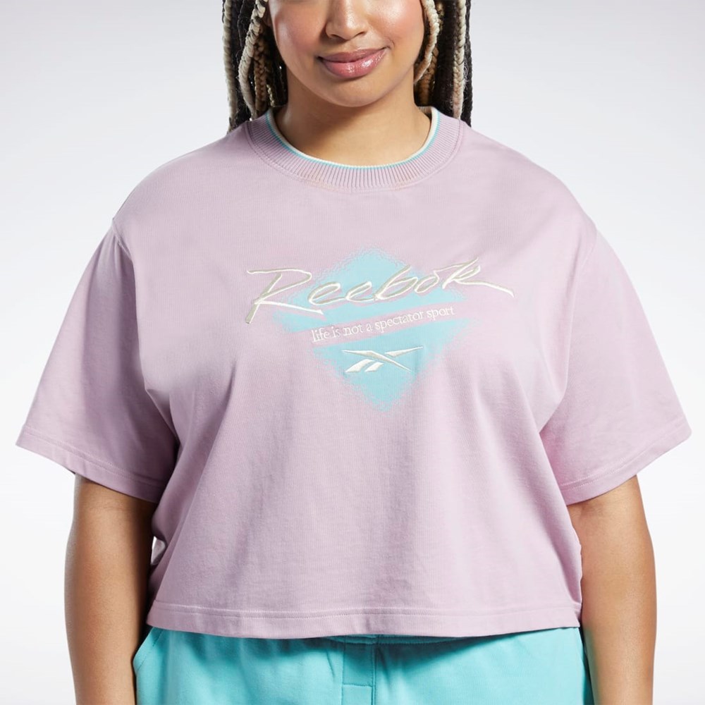 Reebok Classics Grafisk T-Shirt (Plus Size) Infused Lilac | LJH420167