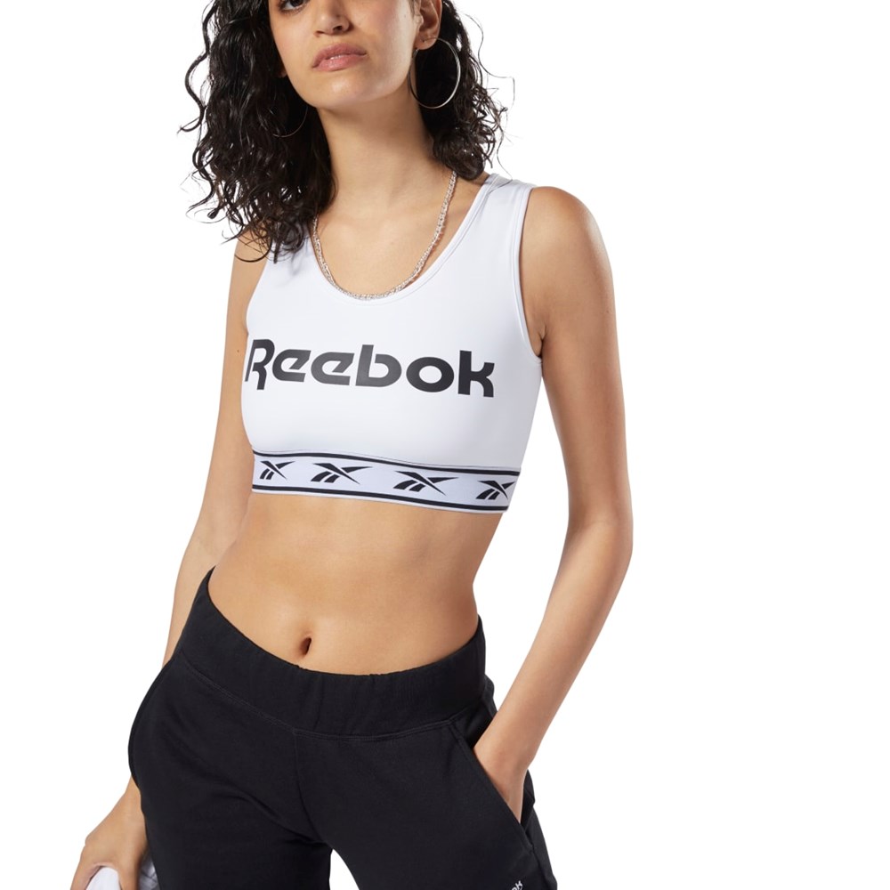 Reebok Classics Vector Light-Impact Bra Hvide | IXU328405