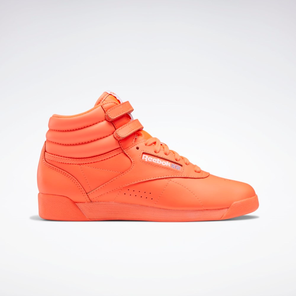 Reebok Freestyle Hi Shoes Orange Orange Hvide | HJS824019