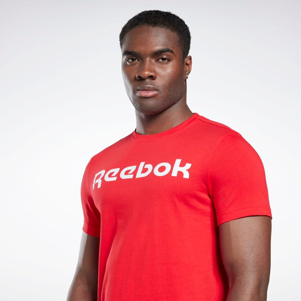 Reebok Grafisk Series Linear Logo Tee Rød | EDL842950