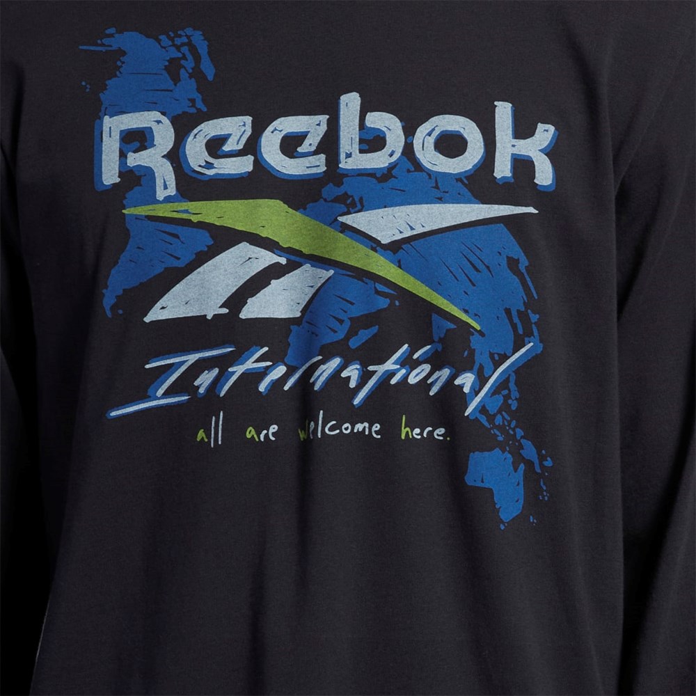 Reebok Grafisk Series Pre-Season Long Sleeve T-Shirt Sort | VCB956201