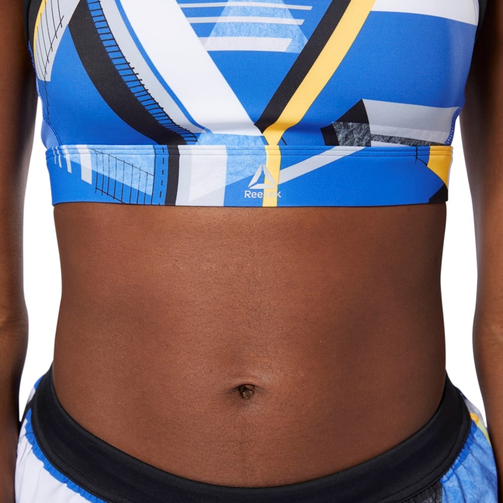 Reebok Hero Strappy Polstret Bra Crushed Cobalt | JSH791560