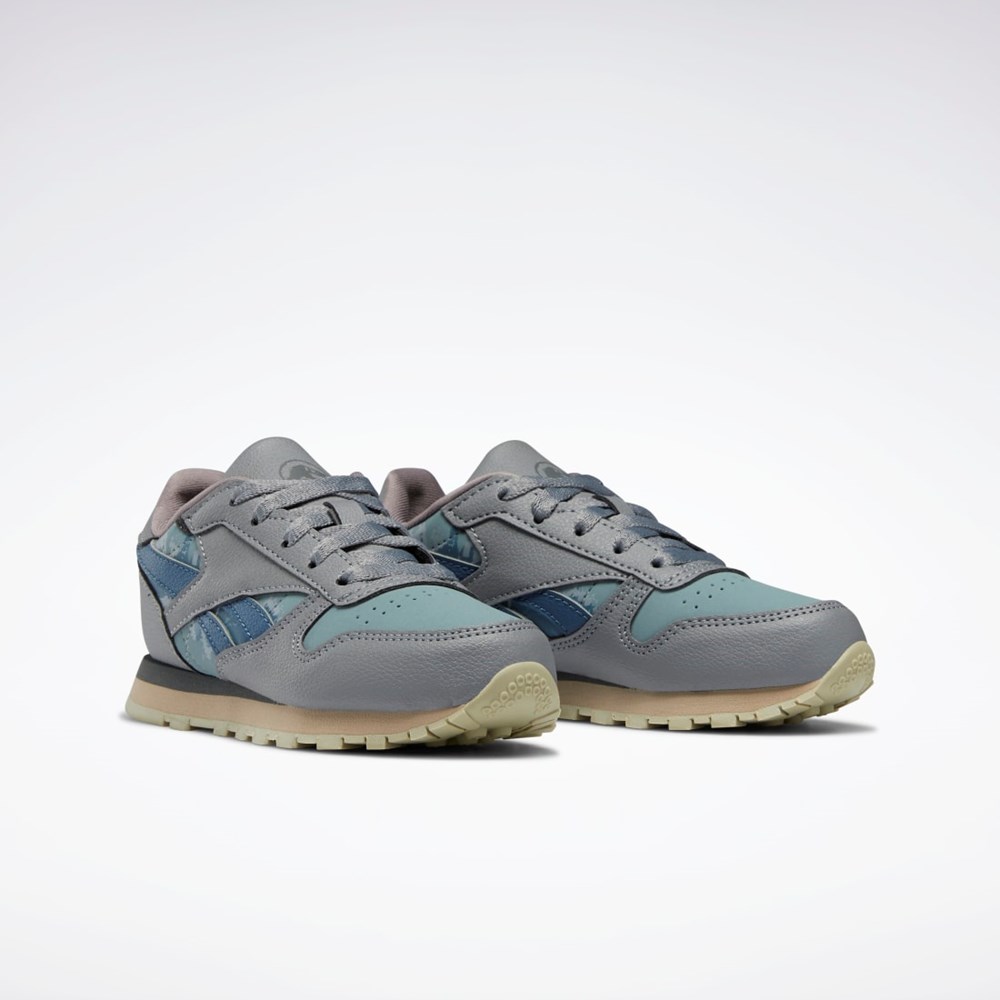 Reebok Jurassic World Classic Leather Shoes - Preschool Grå Blå | CBJ276395