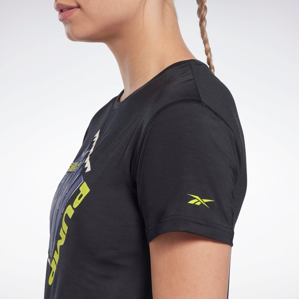 Reebok Les Mills® BodyPump® ACTIVCHILL Atletiske Tee Sort | PVI981064