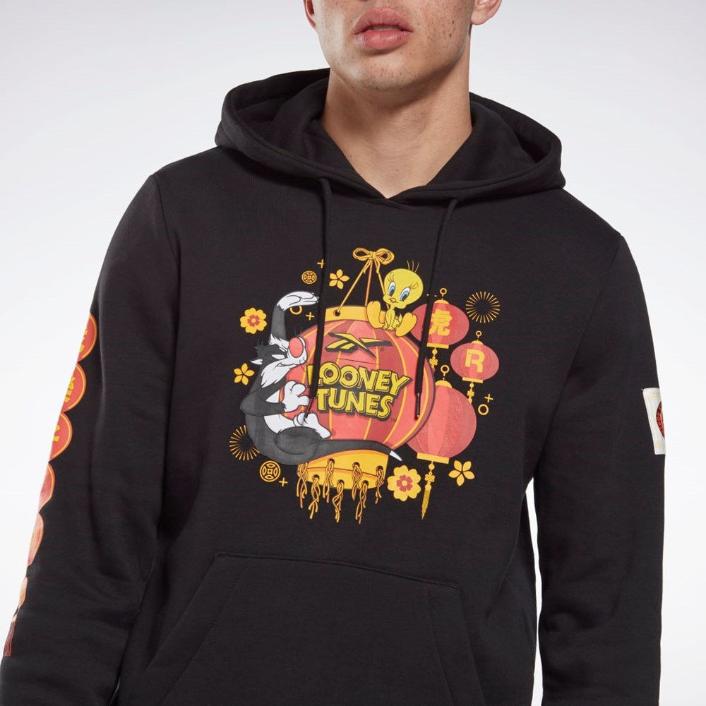 Reebok Looney Tunes Hætte Sweatshirt Sort | QUC128034