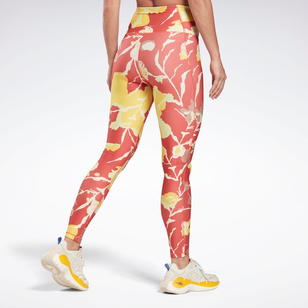 Reebok MYT Printed Leggings Rhodonite | WBS067831