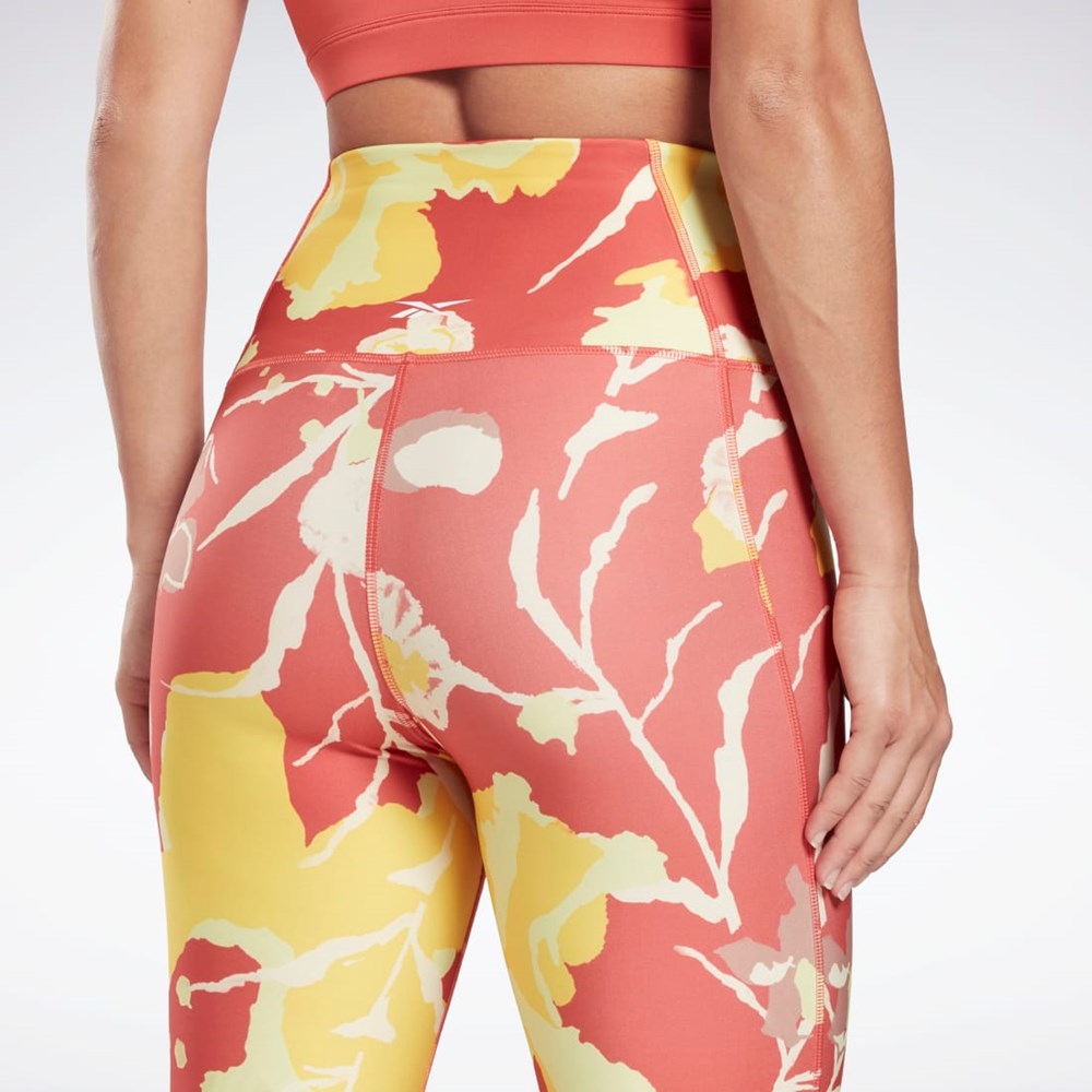 Reebok MYT Printed Leggings Rhodonite | WBS067831