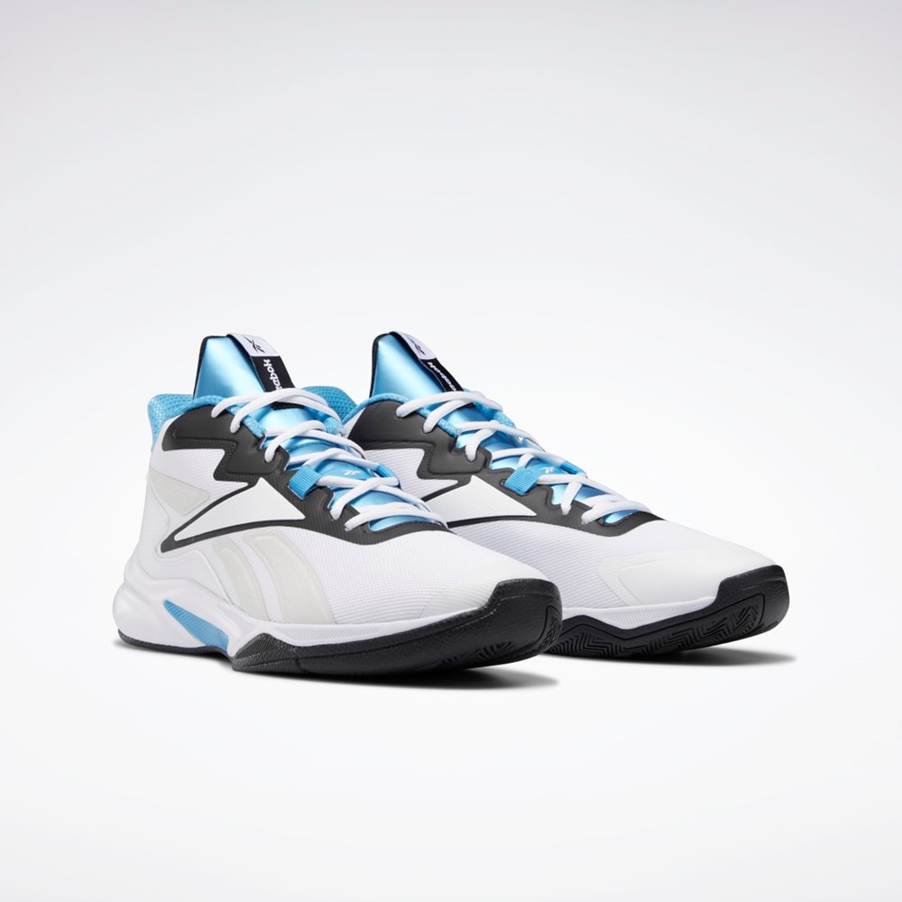 Reebok More Buckets Basketball Shoes Hvide Sort Blå | DPX615324