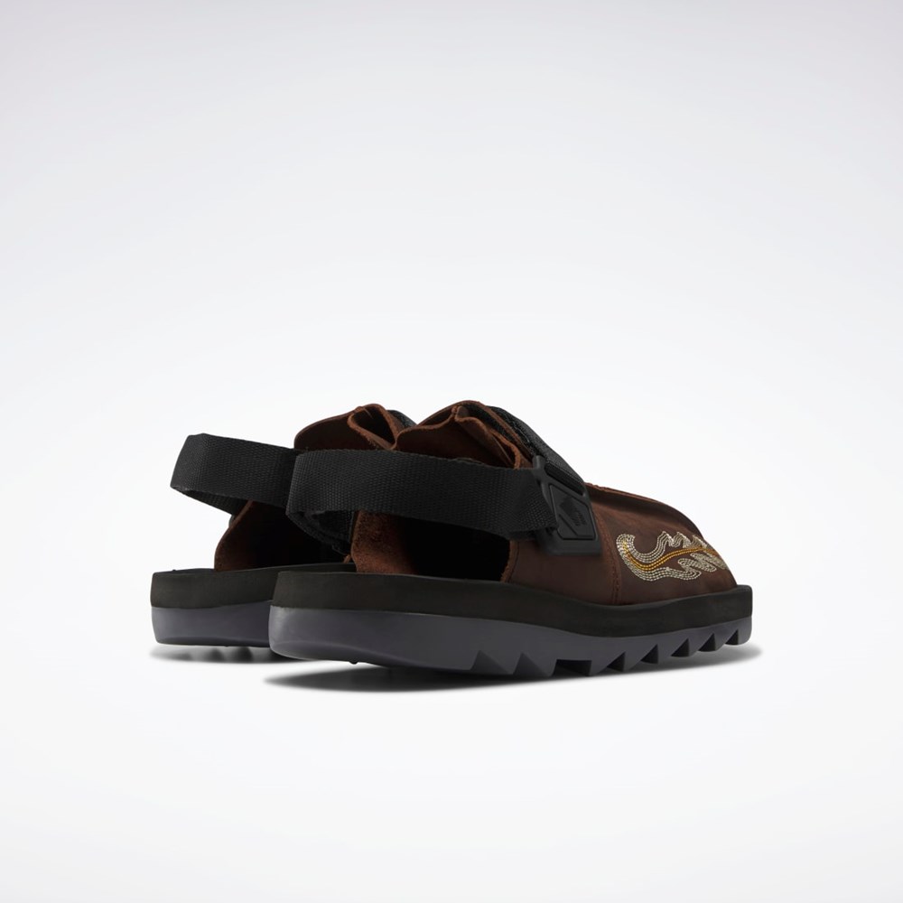 Reebok Mountain Research Beatnik Slides Brune Sort Grå | CZR304562