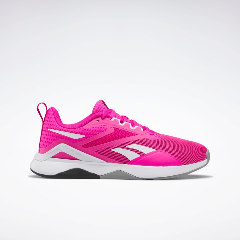 Reebok Nanoflex TR 2.0 Trænings Shoes Lyserød Hvide Grå | SPN638945