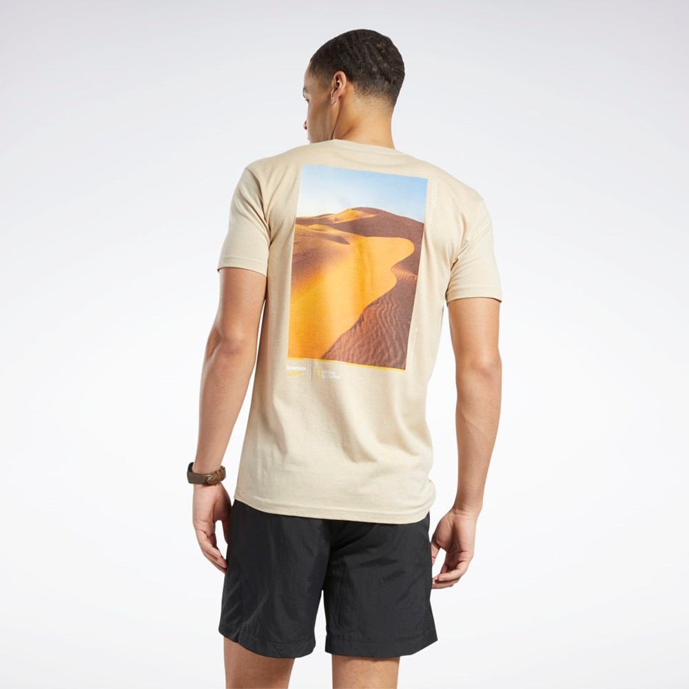 Reebok National Geographic Kort Sleeve T-Shirt Multi | MQK278951