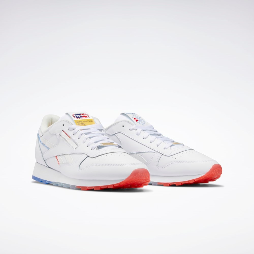 Reebok Popsicle Classic Leather Shoes Hvide Blå Rød | RCI350128