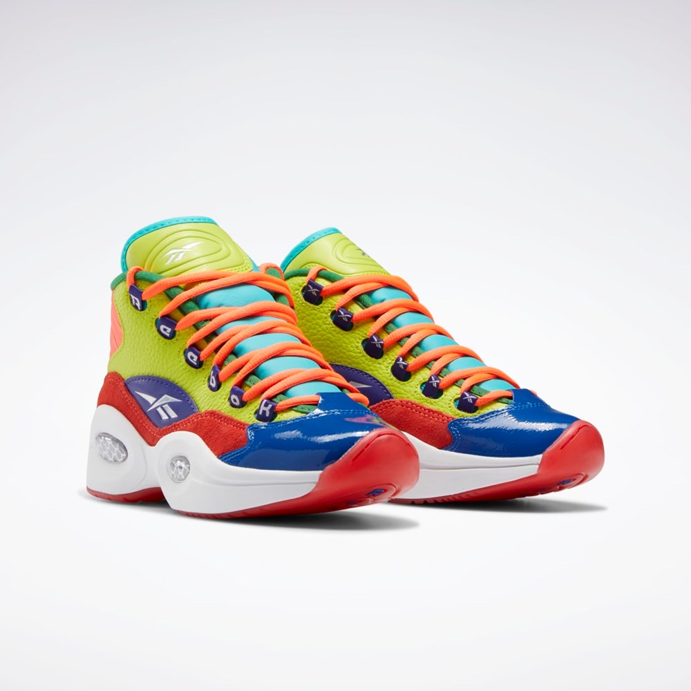 Reebok Question Mid Basketball Shoes - Grade School Orange Gul Lilla | JBS362091