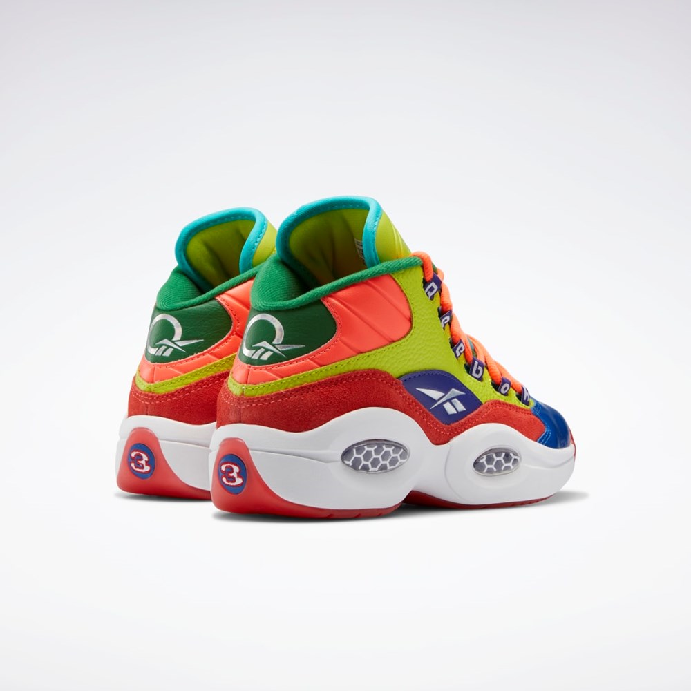 Reebok Question Mid Basketball Shoes - Grade School Orange Gul Lilla | JBS362091