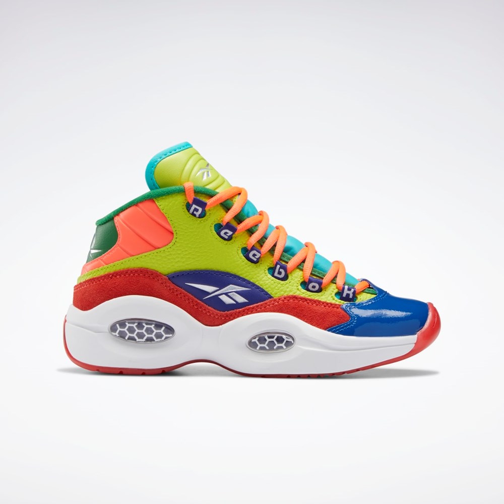 Reebok Question Mid Basketball Shoes - Grade School Orange Gul Lilla | JBS362091