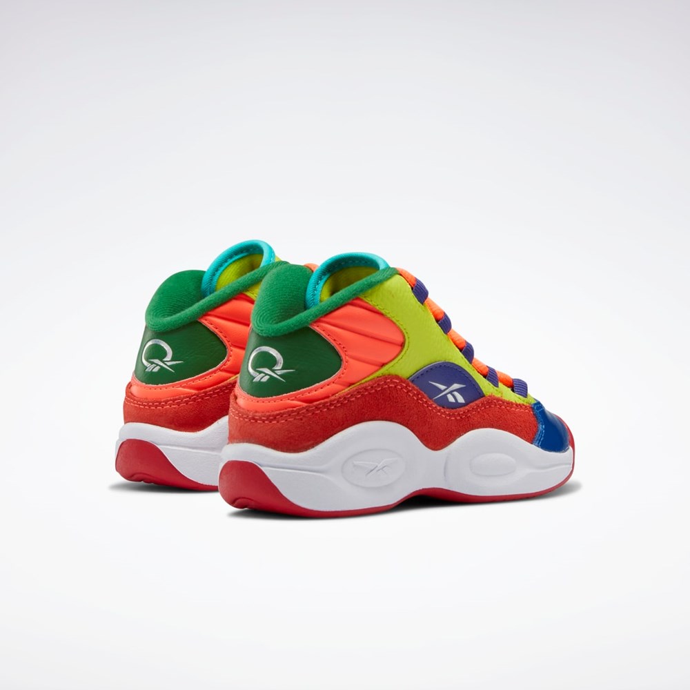 Reebok Question Mid Basketball Shoes - Preschool Orange Gul Lilla | JVC245037