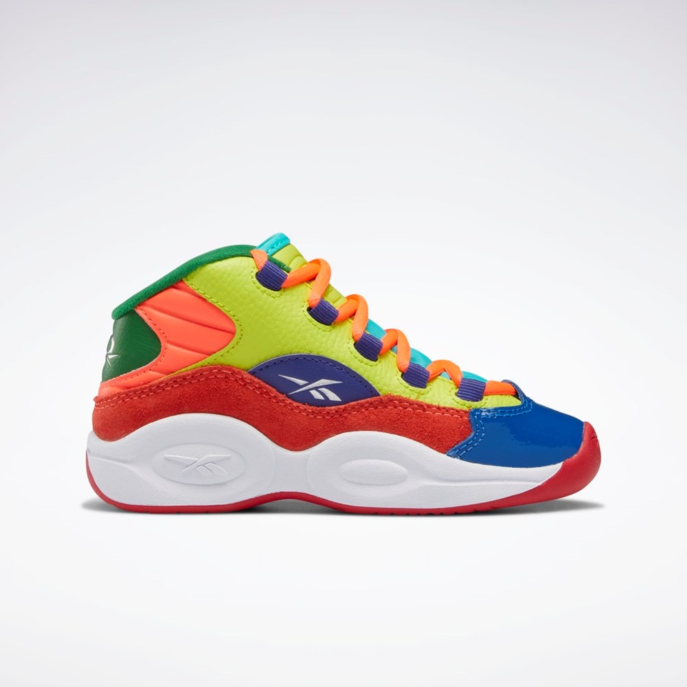 Reebok Question Mid Basketball Shoes - Preschool Orange Gul Lilla | JVC245037