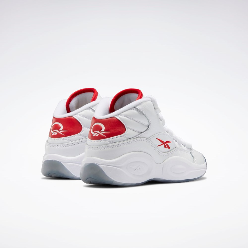 Reebok Question Mid Shoes - Preschool Hvide Rød Hvide | HPM738295