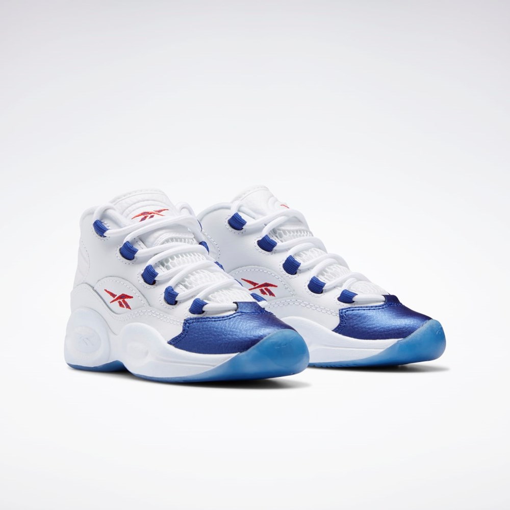 Reebok Question Mid Shoes - Preschool Hvide Rød | YOK230845