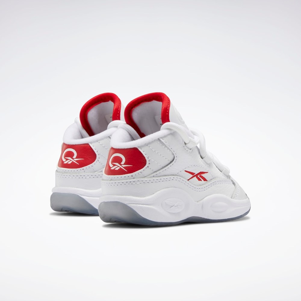 Reebok Question Mid Shoes - Toddler Hvide Rød Hvide | EQF137902