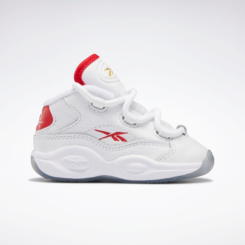 Reebok Question Mid Shoes - Toddler Hvide Rød Hvide | EQF137902