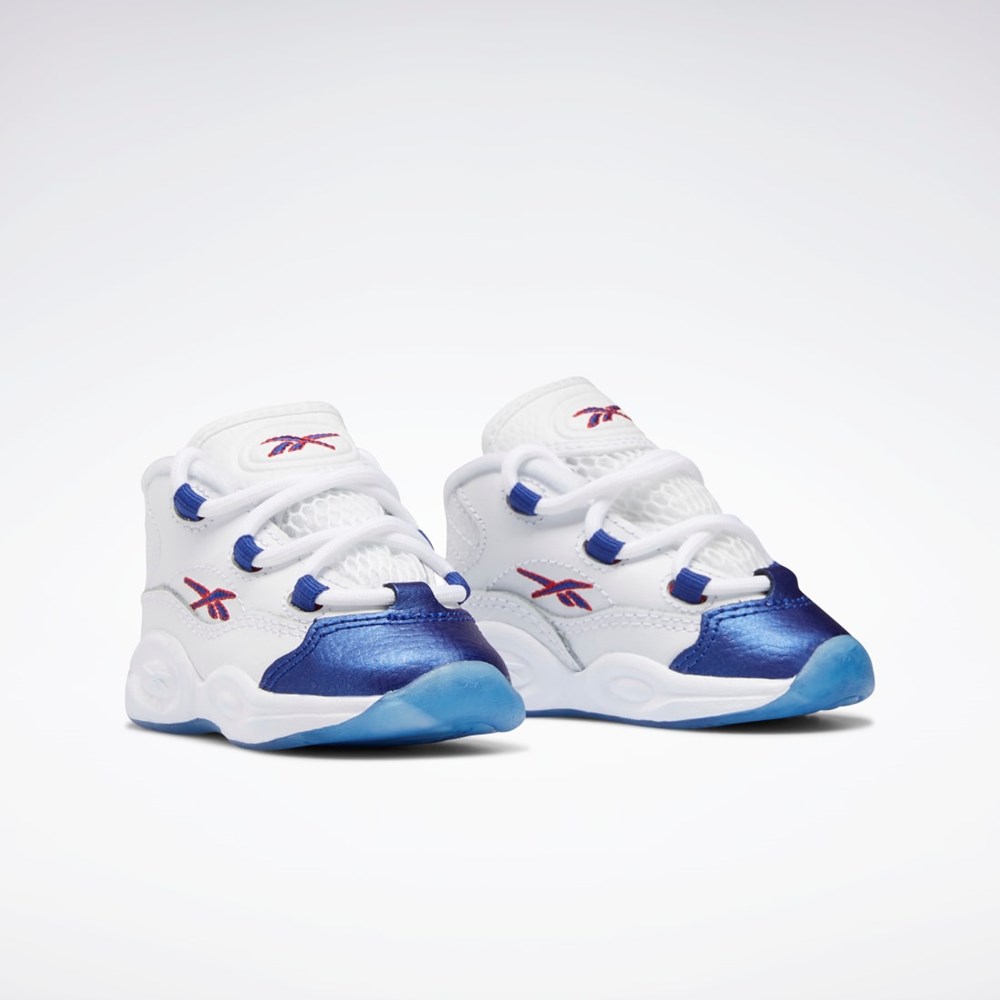 Reebok Question Mid Shoes - Toddler Hvide Rød | FTB261357