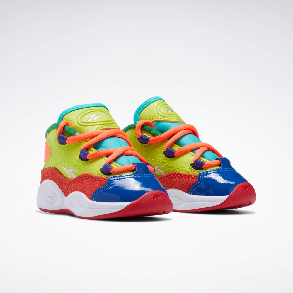 Reebok Question Mid Shoes - Toddler Orange Gul Lilla | AXV453901