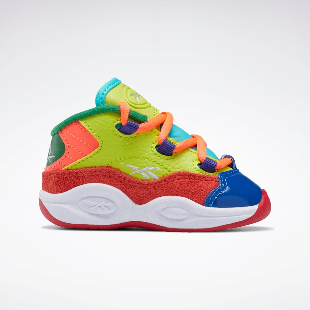 Reebok Question Mid Shoes - Toddler Orange Gul Lilla | AXV453901