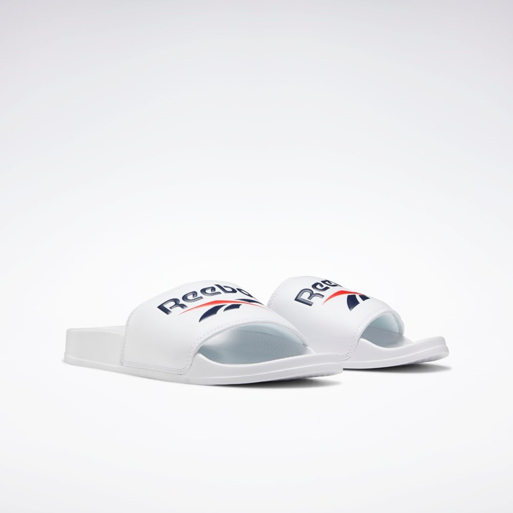 Reebok Reebok Classic Slides Hvide Mørkeblå Rød | PNH059872