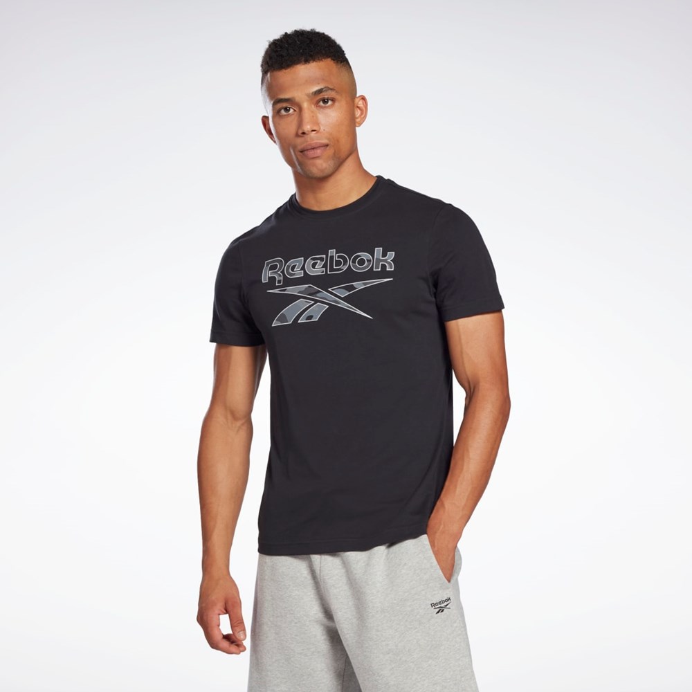 Reebok Reebok Identity Big Logo T-Shirt Sort | DYV694035