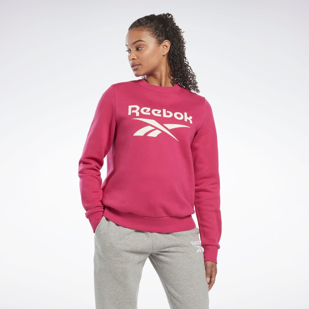 Reebok Reebok Identity Logo Fleece Crew Sweatshirt Lyserød | ANF867215